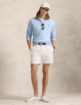 Suéter Polo Rl cuello con cierre para hombre