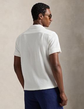 Camisa casual Polo RL de algodón manga corta para hombre