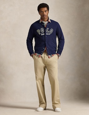 Chamarra beisbolera Polo Rl con bolsillos para hombre