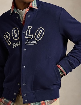 Chamarra beisbolera Polo Rl con bolsillos para hombre