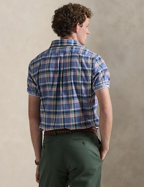 Camisa business casual Polo Ralph Lauren de algodón manga corta para hombre