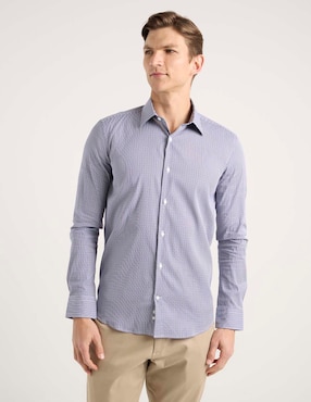Camisa casual Scappino de algodón manga larga para hombre