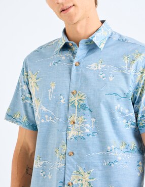 Camisa Nautica casual manga corta para hombre