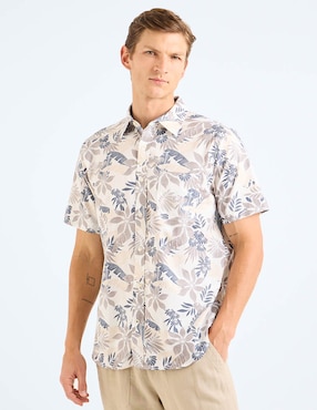 Camisa Nautica casual manga corta para hombre