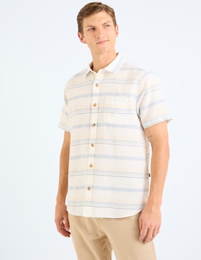 Camisa Nautica casual manga corta para hombre