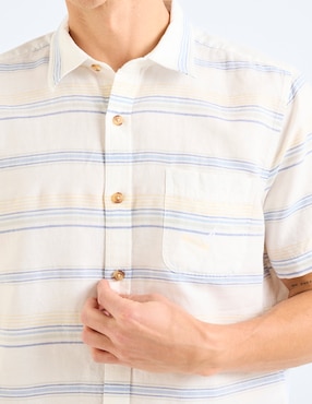 Camisa Nautica casual manga corta para hombre