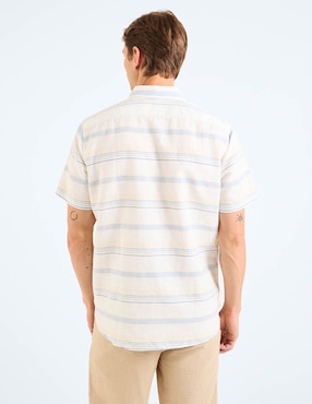 Camisa Nautica casual manga corta para hombre