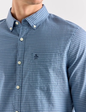 Camisa casual Original Penguin de algodón manga larga para hombre