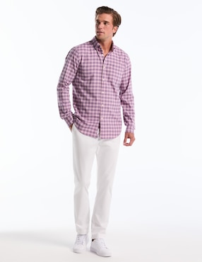 Camisa casual Original Penguin de algodón manga larga para hombre