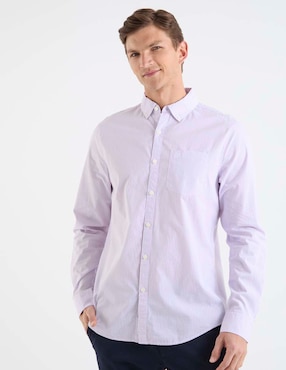Camisa casual Original Penguin de algodón manga larga para hombre