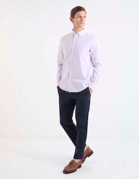 Camisa casual Original Penguin de algodón manga larga para hombre