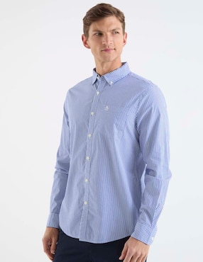 Camisa casual Original Penguin de algodón manga larga para hombre