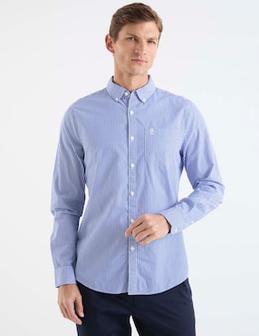 Camisa casual Original Penguin de algodón manga larga para hombre