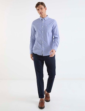 Camisa casual Original Penguin de algodón manga larga para hombre
