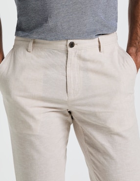 Pantalón casual chino regular Original Penguin de lino para hombre