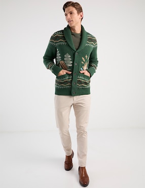 Suéter Faherty cuello solapa para hombre