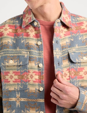 Sobrecamisa casual Faherty de algodón manga larga para hombre