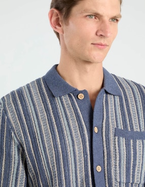 Camisa casual Faherty de algodón manga corta para hombre