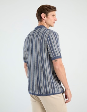 Camisa casual Faherty de algodón manga corta para hombre