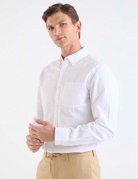 Camisa casual Original Penguin de algodón manga larga para hombre