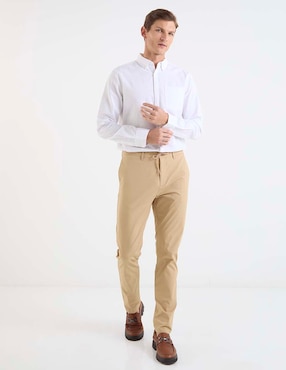 Camisa casual Original Penguin de algodón manga larga para hombre
