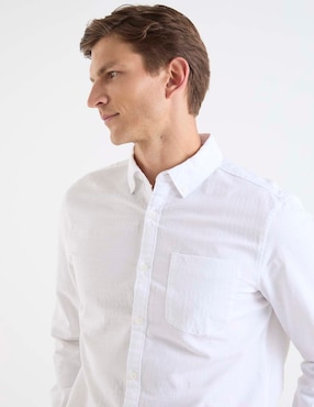 Camisa casual Original Penguin de algodón manga larga para hombre