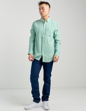 Camisa casual Original Penguin manga larga para hombre