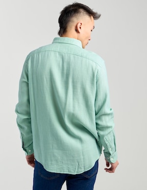 Camisa casual Original Penguin manga larga para hombre