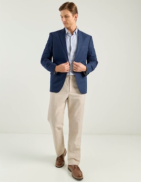Camisa business casual Perry Ellis de algodón manga larga para hombre