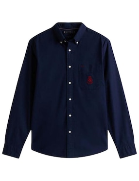 Camisa casual Tommy Hilfiger de algodón manga larga para hombre