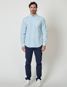 Camisa casual Original Penguin de algodón manga larga para hombre
