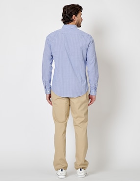 Camisa casual Original Penguin de algodón manga larga para hombre