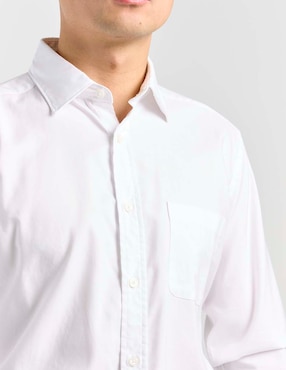 Camisa casual Scappino de algodón manga larga para hombre