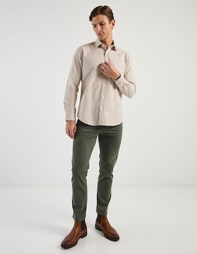 Camisa casual Scappino manga larga para hombre