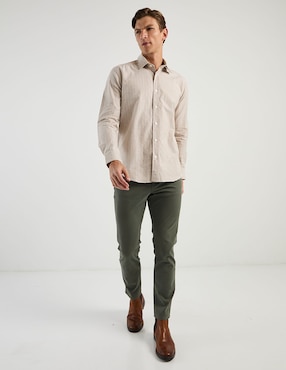 Camisa casual Scappino manga larga para hombre