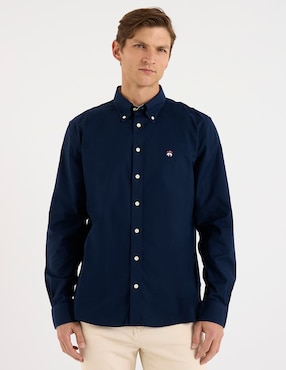 Camisa casual Brooks Brothers de algodón manga larga para hombre