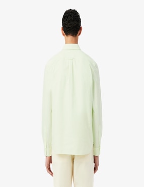 Camisa casual Lacoste de algodón manga larga para hombre