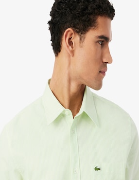 Camisa casual Lacoste de algodón manga larga para hombre