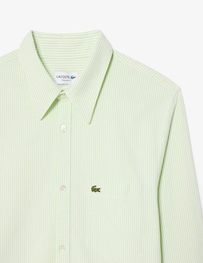 Camisa casual Lacoste de algodón manga larga para hombre