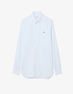 Camisa casual Lacoste de algodón manga larga para hombre