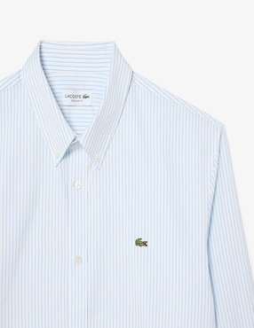 Camisa casual Lacoste de algodón manga larga para hombre