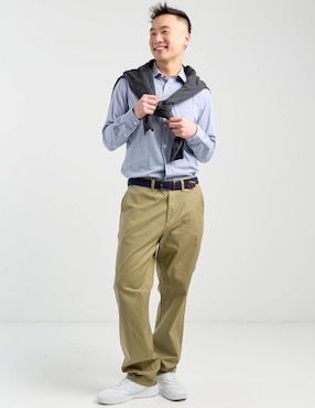 Camisa casual Scappino de algodón manga larga para hombre