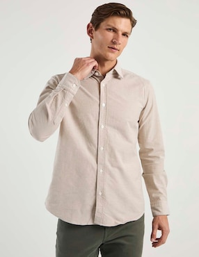 Camisa casual Scappino manga larga para hombre