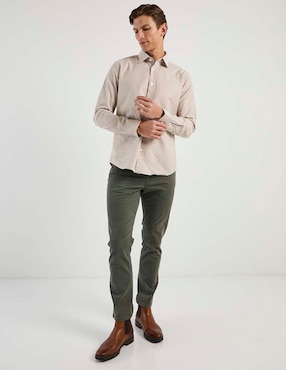 Camisa casual Scappino manga larga para hombre