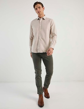 Camisa casual Scappino manga larga para hombre