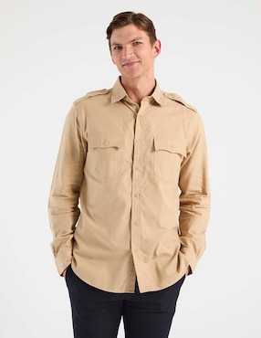 Camisa casual Brooks Brothers de algodón manga larga para hombre