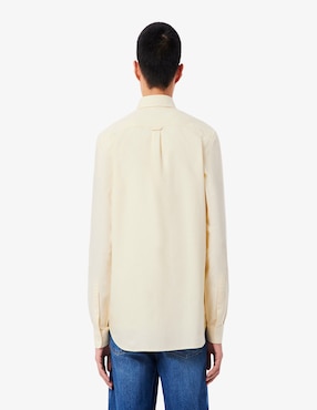 Camisa casual Lacoste de algodón manga larga para hombre