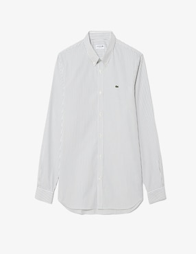 Camisa casual Lacoste de algodón manga larga para hombre