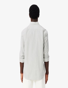 Camisa casual Lacoste de algodón manga larga para hombre