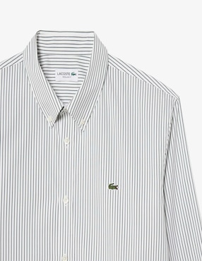 Camisa casual Lacoste de algodón manga larga para hombre